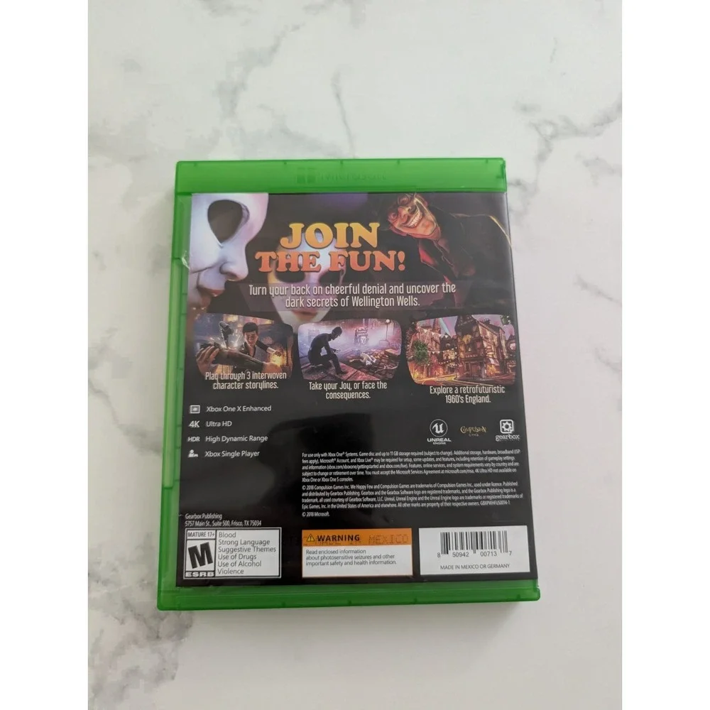 We Happy Few Microsoft Xbox One Tested Complete CIB